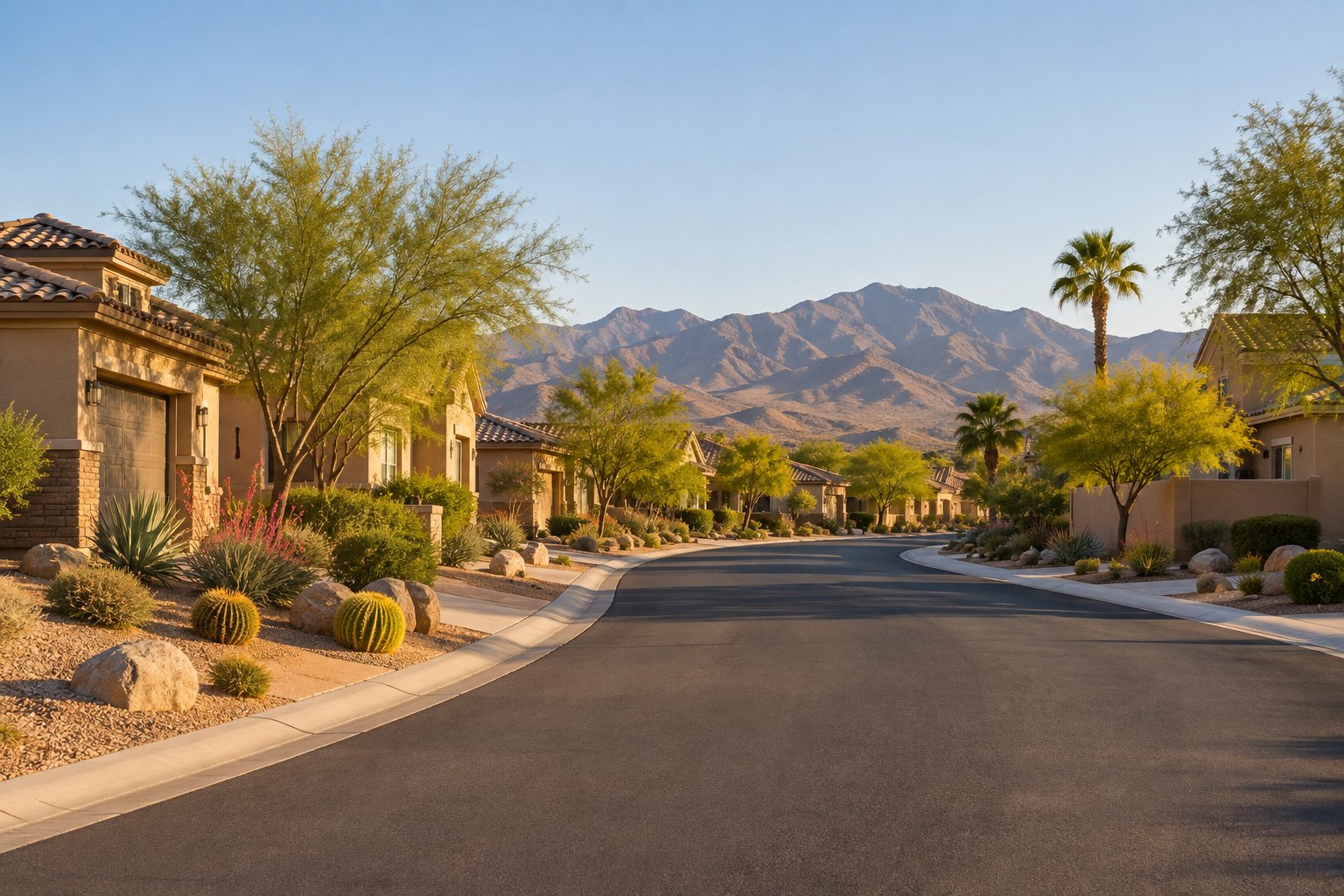 A Summerlin, Las Vegas residential street, illustrative
